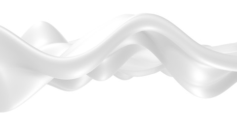 White abstract liquid wavy background