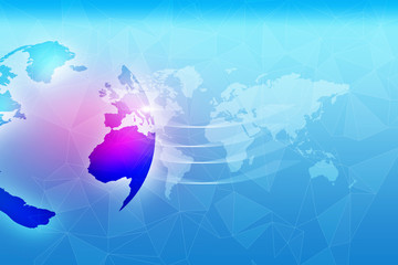 2d illustration world map abstract background
