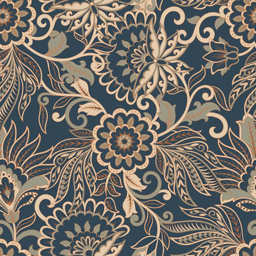 Vintage Vector Floral seamless pattern