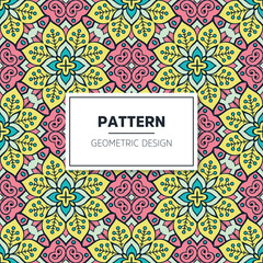 Seamless mandala islamic pattern. Vintage elements