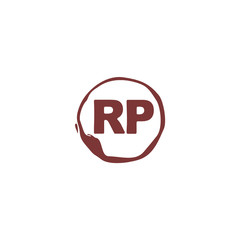 R P RP Initial logo template vector. Letter logo concept