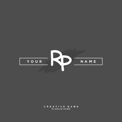 Obraz premium R P RP Initial logo template vector. Letter logo concept