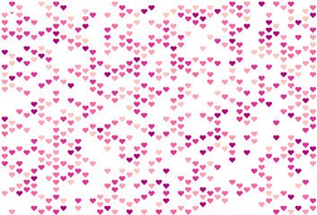 colorful Randomly scattered red heart vector, Love heart vector, editable vector clip art. suitable Color illustration for or wedding invitation background party design, Vector illustration.