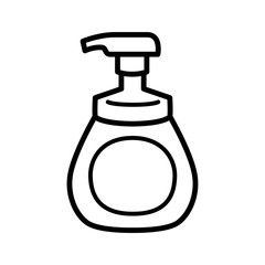 手のひらを洗う為の泡ハンドソープのイラスト。