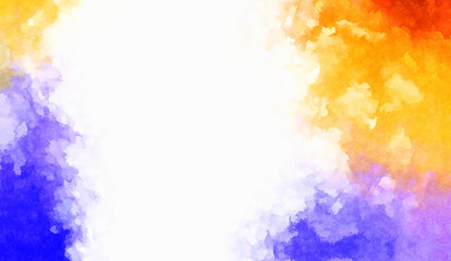 Watercolor painted background. Abstract Illustration wallpaper. Brush stroked painting. 2D Illustration.