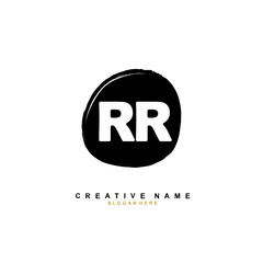 R RR Initial logo template vector. Letter logo concept