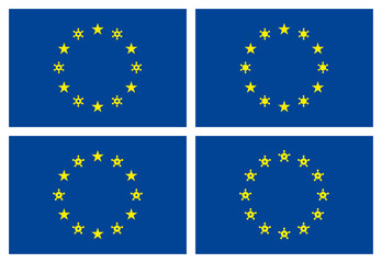 Obraz na płótnie Canvas new virus european union flag