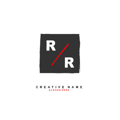 R RR Initial logo template vector. Letter logo concept