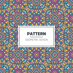 Seamless mandala islamic pattern. Vintage elements
