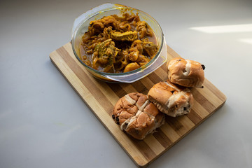 hot cross buns and pickled fish