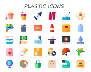 plastic icon set