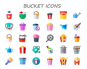 bucket icon set