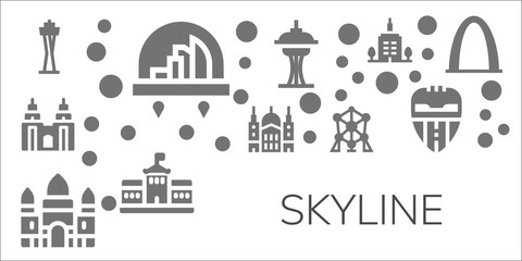 skyline icon set