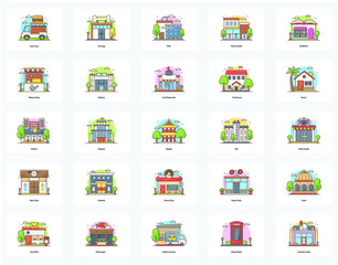 Pack Of Architecture Flat Icons 