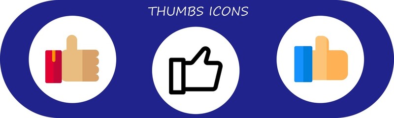 thumbs icon set