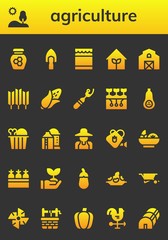 agriculture icon set