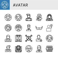 Fototapeta premium avatar icon set