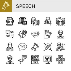 Set of speech icons