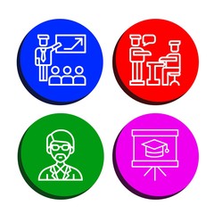 Set of instructor icons