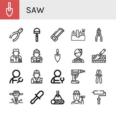 saw icon set