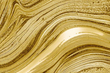 Gold paint flow
