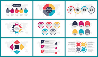 Fototapeta premium Creative Infographic Element Bundle for Business
