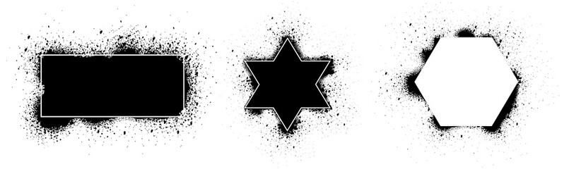 Collection of black paint. Spray Paint Elements, Vector brush stroke, Black splashes set, Black grunge with frame, Dirty artistic design elements, ink brush strokes, boxes, lines, frames for text.