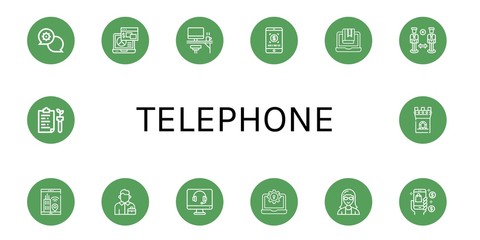Set of telephone icons