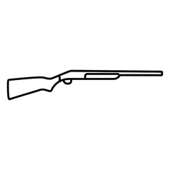 simple rifle hunting outline icon