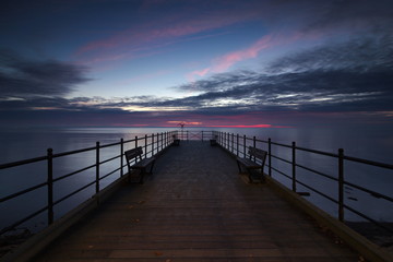 Fototapeta na wymiar morning at the seaside during sunrise