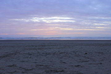 Beautiful sunset over the pacific ocean. USA.