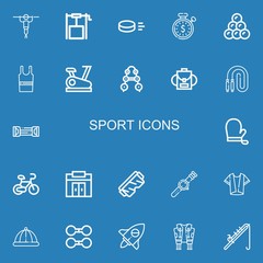 Editable 22 sport icons for web and mobile