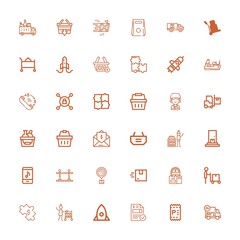 Editable 36 order icons for web and mobile