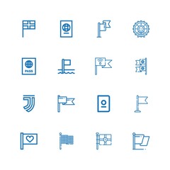 Editable 16 nation icons for web and mobile