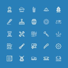 Editable 25 industrial icons for web and mobile