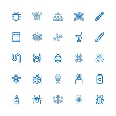 Editable 25 insect icons for web and mobile