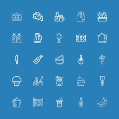 Editable 25 restaurant icons for web and mobile