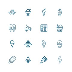 Editable 16 cone icons for web and mobile