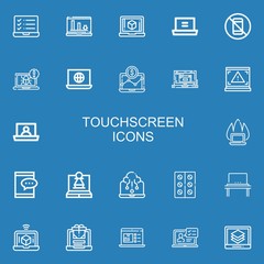 Editable 22 touchscreen icons for web and mobile