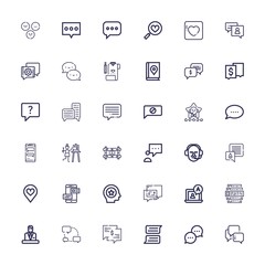 Editable 36 comment icons for web and mobile