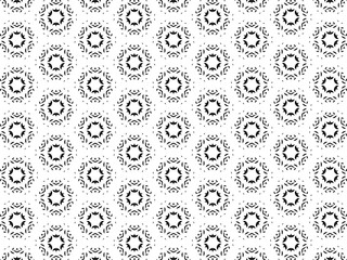 Ornament with elements of black and white colors.