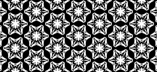 Ornament with elements of black and white colors.