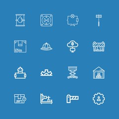 Editable 16 industrial icons for web and mobile