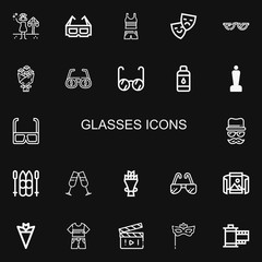 Editable 22 glasses icons for web and mobile