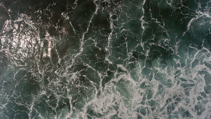 Top view on wave coast. Bali, Indonesia.