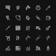 Editable 25 drip icons for web and mobile