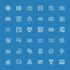 Editable 36 photographic icons for web and mobile