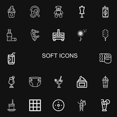 Editable 22 soft icons for web and mobile
