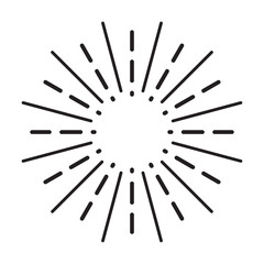 Obraz premium Abstract Retro Vintage Sunburst Or Firework. Doodle. Vector