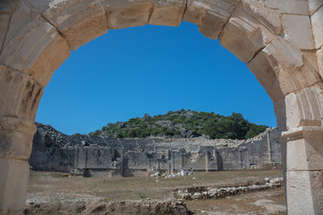 Ruins of Patara Ancient city in Turkey